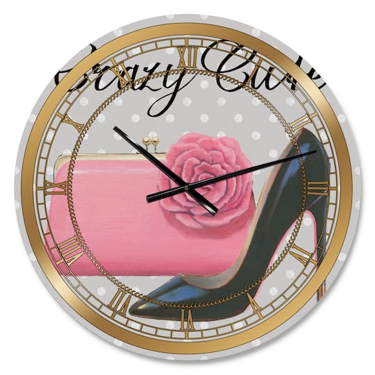 Designart 'Glam Fashion High Heels I Glam Wall Clock